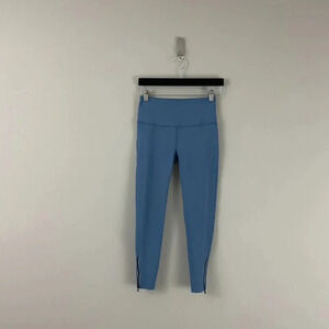 Beyond Yoga Zip By Boulevard High Waisted 7/8 Leggings Size Small